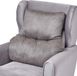 Homescapes Coussin de dossier/de soutien lombaire - Housse en velours - Gris - 68x58 cm