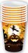 Fiestas Guirca Halloween/horror pompoen feest bekers - 18x - noir - papier - 240 ml