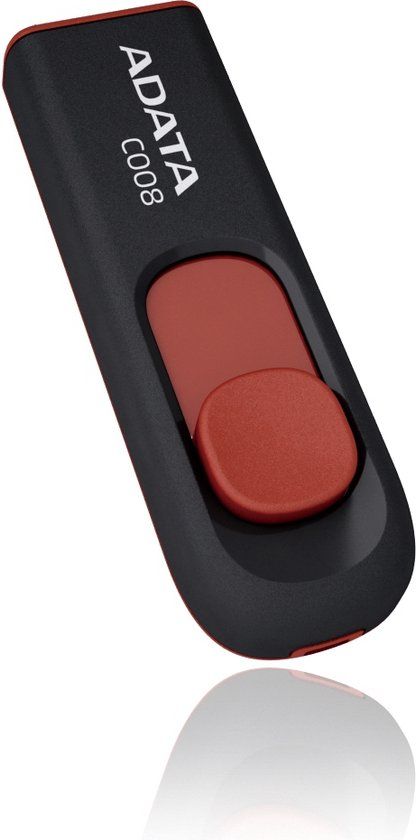 ADATA C008 USB 2.0 Stick - 32GB - Black/Red