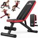 Banc de musculation - 8 positions de dossier - Chargeable jusqu'à 300 kg - Pliable - Noir