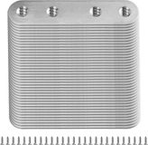 40 connecteurs plats en acier inoxydable, 80 x 17 mm