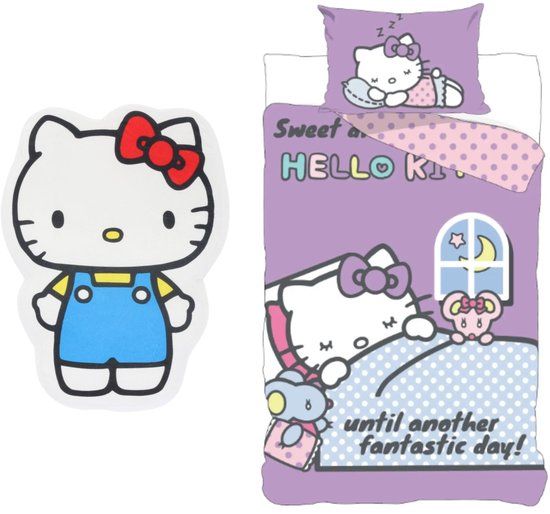 4KidsOnly Hello Kitty dekbedovertrek Katoen Eenpersoons 140x200 cm