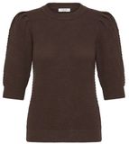 b.young Vrouwentrui BYMikala Jumper Driekwart mouw Ronde hals Katoen Effen Cichoreikoffie XS