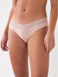 Next - Dames - Set van 4 hoog opgesneden slips van kant en katoen - Huidkleur