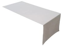 Lemos Home Tafelloper, tafellinnen van 100% katoen, kleur en maten naar keuze (tafelloper - 45 x 150 cm, lichtgrijs)