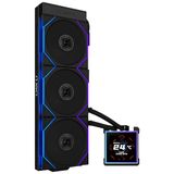 Lian Li HydroShift II LCD-S 360 UNI Fan TL Wireless zwart | 360 mm AiO waterkoeling met 3,4 inch IPS-display - draadloze bediening en innovatieve slanggeleiding