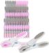 Merkloos Relaxdays Wasknijpers - 75 stuks - Kunststof - Grijs-Roze