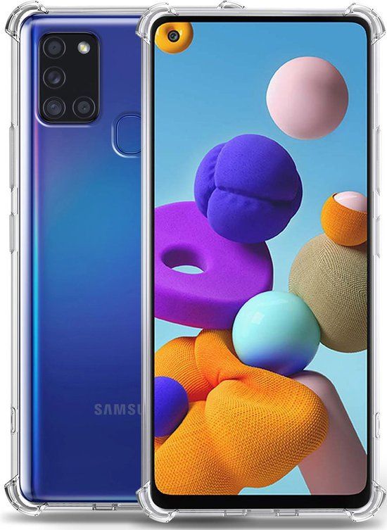 TechNow Hoesje Samsung Galaxy A21s - Back Cover Transparant Shockproof - TPU Siliconen