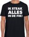 Bellatio Decorations Shoppartners Bv Ik steak alles in de fik bbq / barbecue t-shirt zwart - cadeau shirt voor heren - verjaardag / vaderdag kado M