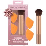 Real Techniques Glitter All The Way Brush + Sponge Kit, 3-delige Limited Edition Gift Set
