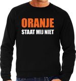 Bellatio Decorations Shoppartners Bv Oranje staat mij niet sweater zwart heren - Koningsdag trui - Kleding voor EK/WK/Hollands feest XXL