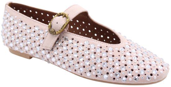 Kurt Geiger Roze Suède Ballerina's Vrouwen Maat 36