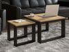 Mobistoxx NAKUMI Ensemble table d'appoint 60 cm chêne artisan