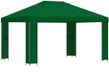 vidaXL Prieel 4 x 3 m Groen Polyester en Staal 190 gsm