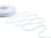 Furlanis - Sluier satijnen randen met centrumplaat, decoratief lint voor verpakkingen, gastgeschenken, Italiaanse stof - wit, 6 mm x 50 m