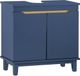 BZR113 Meuble sous lavabo, meuble de salle de bain, couleur BLEU PROFOND