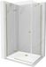 Mexen Roma cabine de douche porte battante 90 x 100 cm, transparent, or + receveur de douche Flat