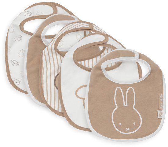 Jollein Slabbetjes Waterproof - 5 Stuks - Miffy Heads