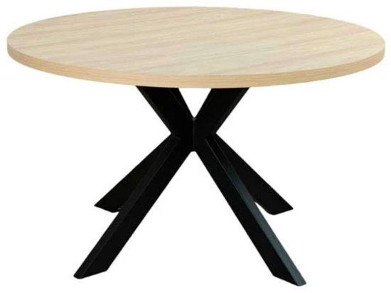 Lizzely Garden & Living Eettafel Rond Melamine 130cm Sanne Lichtbruin - Ronde Tafel