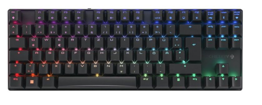 CHERRY MX 8.2 TKL Wireless RGB Gaming Keyboard RF Wireless + Bluetooth QWERTZ German Black