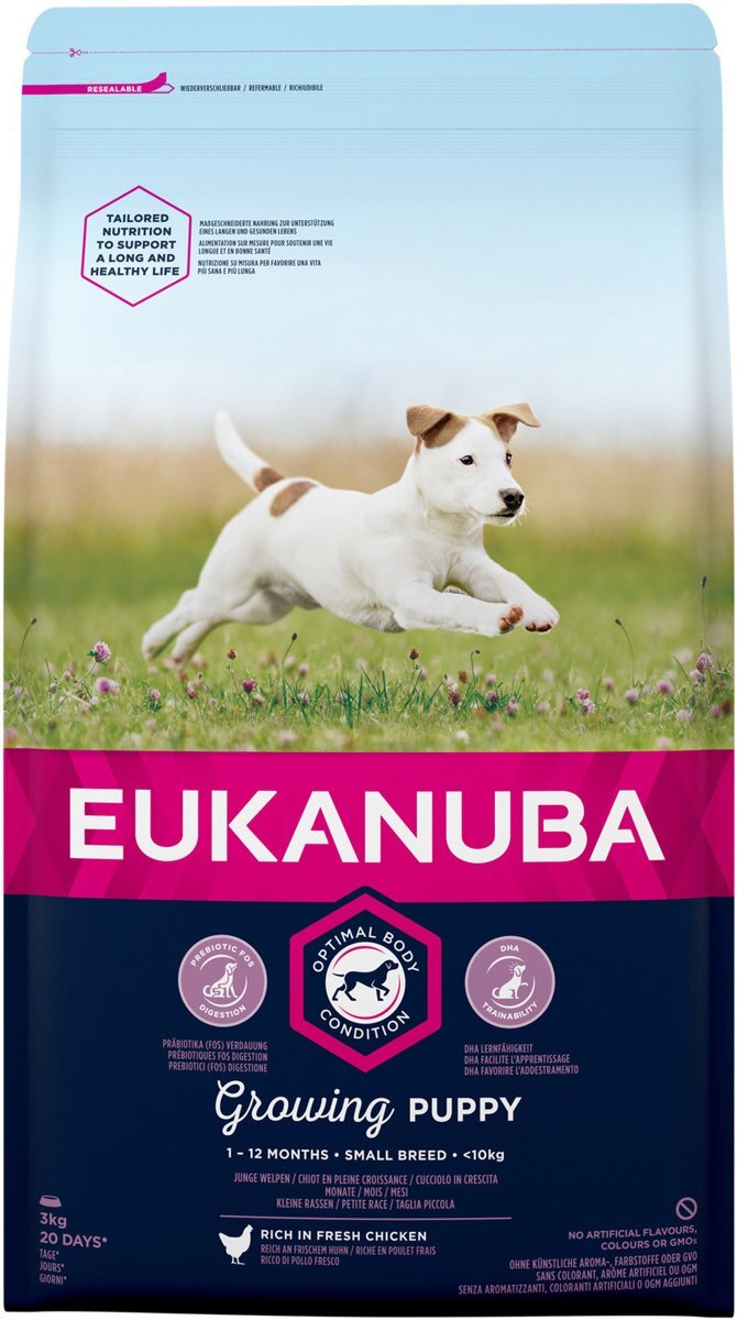 EUKANUBA Dog Puppy & Junior - Small Breed - Kip - Puppyvoer - 3 kg