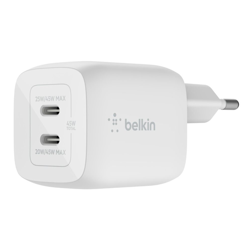 Belkin Boost - Up Charge Pro Adapter - 45W - 2x USB-C - White