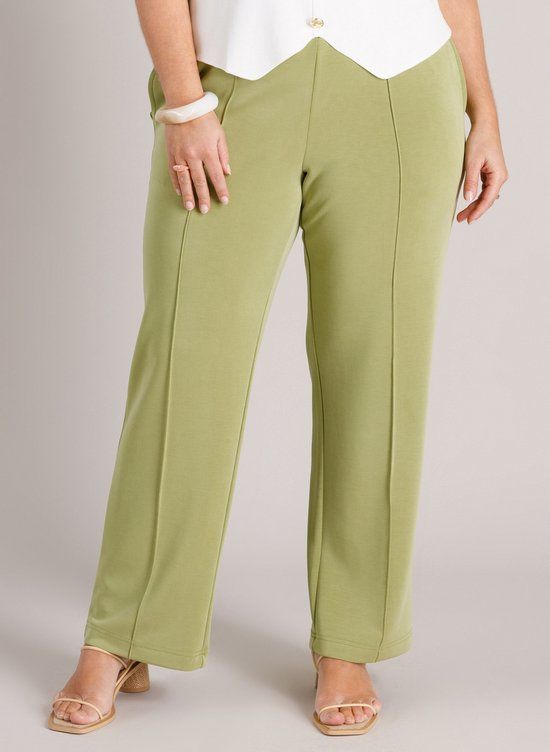 YEST CURVE Selena Essential Bottoms - Botanic Green - maat 4(54/56)