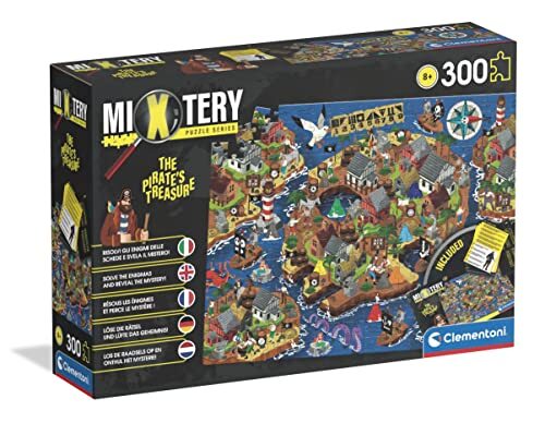 Clementoni - 21710 - Mystery puzzel - The Pirate's Treasure - 300 stukjes - Made in Italy, puzzel voor kinderen van 8 jaar, puzzel puzzel