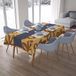Bonamaison Tafelkleed, Anti-Mold, Sneldrogend, Waterdicht, 100% Polyester Tafellaken, Bruine tinten, 140 x 200 Cm
