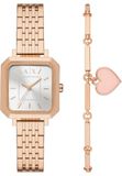 Armani Exchange Watch for Women, Quarz Dreizeigeruhrwerk und 27 mm Gehäusegröße mit Edelstahlarmband