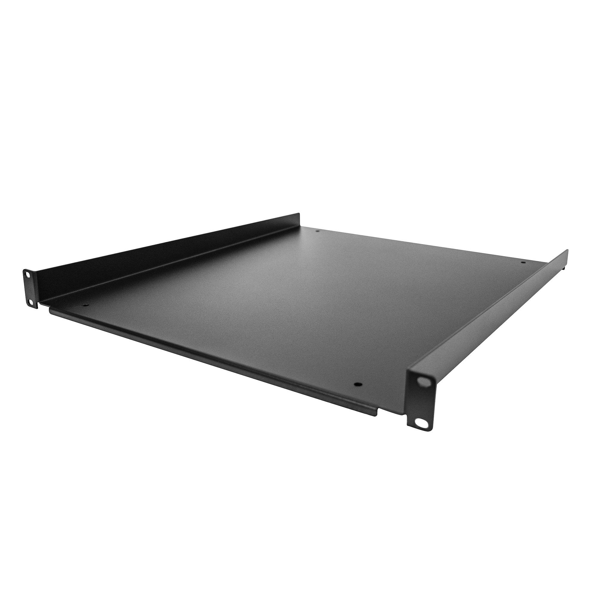 StarTech.com 1U Rack Shelf - 19 inch Server Rack Shelf - Black - 25kg - 50cm