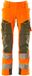 Mascot Accelerate Safe Pantalon de travail avec poches genoux hi-vis orange/vert mousse C49