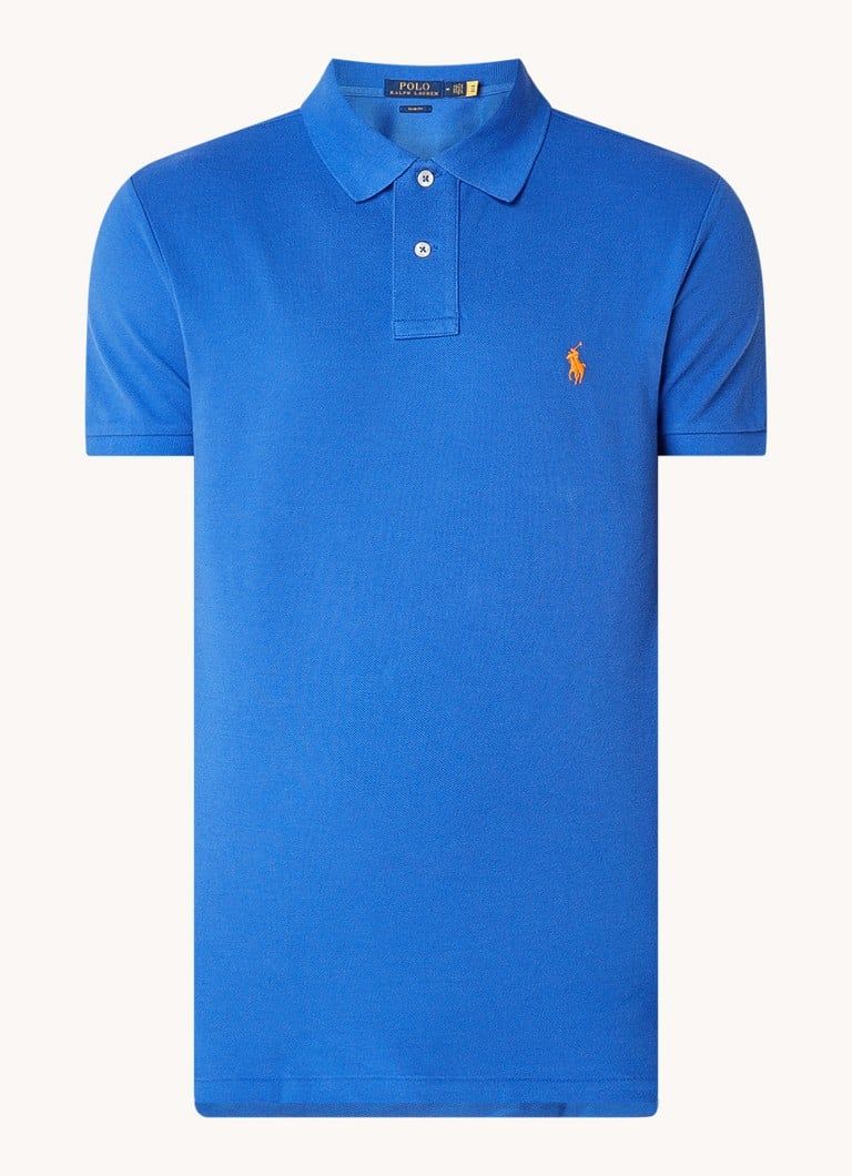 Ralph Lauren Slim Fit Piqué Polo met Logoborduring