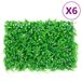 VidaXL Hek met kunstvarenblad 6 st 40x60 cm groen