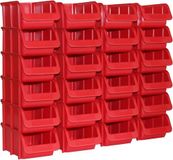 24 Hünersdorff 24 x Zichtbox Stapelbox Opslagbox Maat 2 Polystyreen Rood