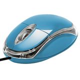 APM Optische muis, bekabeld, blauw, tweehandig, achtergrondverlichting, 800 dpi, 3 toetsen, compatibel met pc, Mac, laptop, 100122