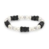 Thomas Sabo A2170-052-11-L17 Armband 925 Silber Damen Goldbär Schwarz 17cm