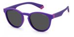 Polaroid PLD 8048/S JUNIOR LILAC VIOLET/GREY 45/18/130 Unisex Zonnebrillen