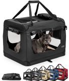 lionto Transportbox, Opvouwbaar, Stevig & met Kussen, 70x52x50 cm, Zwart