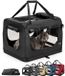 lionto Transportbox, Opvouwbaar, Stevig & met Kussen, 70x52x50 cm, Zwart