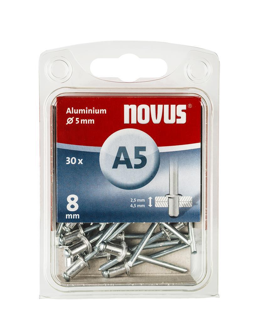 Novus Blindklinknagel A5 X 8mm, Alu SB, 30 st. - 045-0026