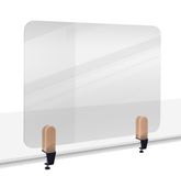 Legamaster ELEMENTS Tussenschot transparant pour bureau 60x80cm pinces