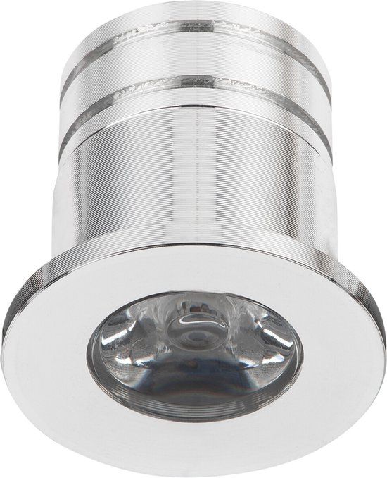 Velvalux LED Veranda Spot - 3W - Warm Wit - Ø31mm - Dimbaar - Rond - Mat Zilver
