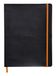 RHODIA Rhodiarama 117552C Carnet à couverture souple, grille à pois, 80 feuilles, papier ivoire 90 g, 190 x 250 mm, marque-page, poche intérieure, 1 pièce, noir