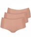Sloggi 3-pack dames Zero short Invisible - microfiber - Huidskleur / S