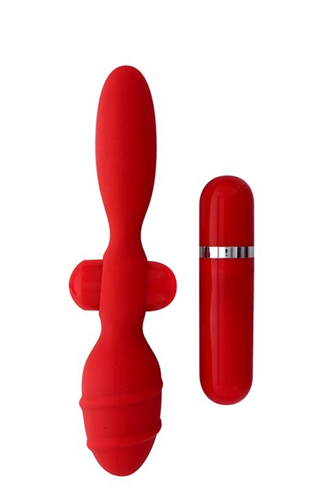 DreamToys Menzstuff 2 in 1 vibrerende anaalplug Kleur: Rood