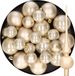 Kaemingk B.V. Décoration de Noël boules de Noël en plastique avec étoile de sapin en verre perle/champagne 6-8-10 cm paquet de 45x pièces