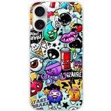 Apple iPhone 16 Graffiti 2 Bedrukt siliconen hoesje