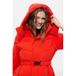 Desigual imitatieleren winterjas met ceintuur - rood