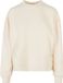 Build your Brand Ladies Oversized Crewneck Sweatshirt BY212 - WHITE SAND - S